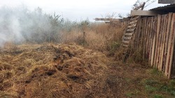 В Камызякском районе загорелось сено на ферме