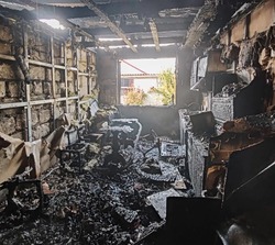 В Камызякском районе горел жилой дом