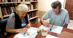 В Камызякском районе пенсионеры осваивают живопись в технике «Пуантализм»