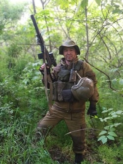 Камызякский боец сбивает вражеские дроны