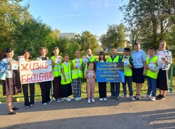 Камызякские школьники поучаствовали в акции «Пешеход, на переход!»